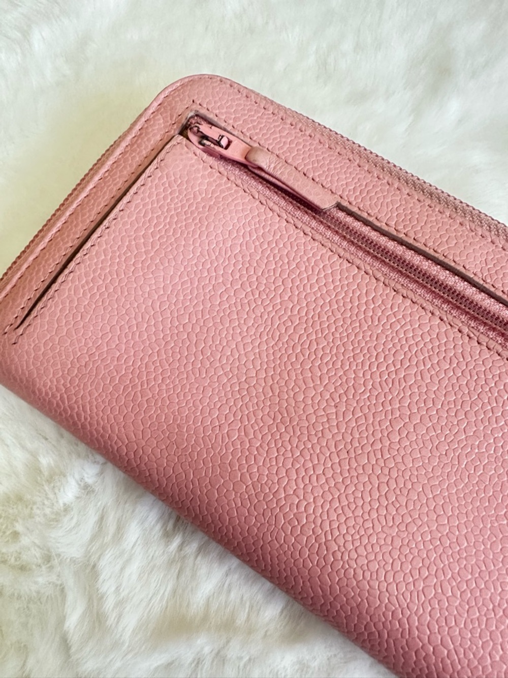 CHANEL Pink Caviar Zip-Around Wallet - Picture 13 of 14